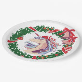 Magisches Weihnachtslied Pappteller (Schrägansicht)