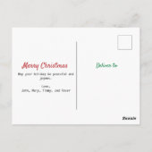 Magisches Weihnachtslied Postkarte (Rückseite)