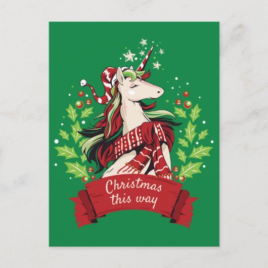 Magisches Weihnachtslied Postkarte (Vorderseite)