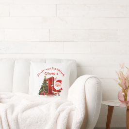 Magisches Weihnachtsmann-Geburtstagsdesign für Kin Kissen