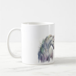 Magisches weißes Goldhorn-Einhorn Kaffeetasse
