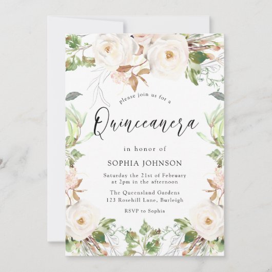 Magisches Weißes Winter Wunderland Pinakothek Einladung (Vorderseite)