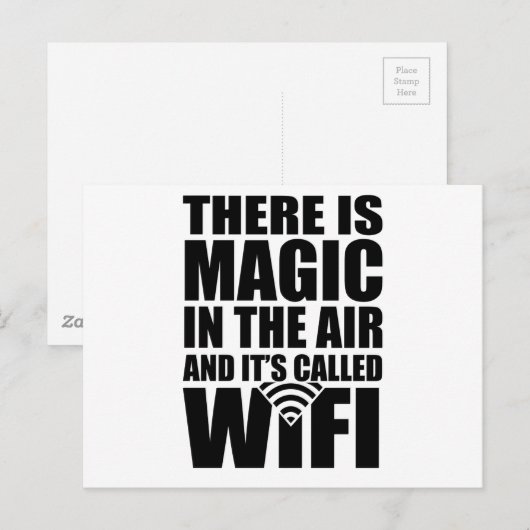 Magisches WiFi Postkarte (Vorne/Hinten)