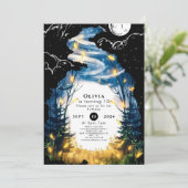 Magisches Woodland Geburtstag Einladung (Stehend Vorderseite)