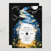Magisches Woodland Geburtstag Einladung (Vorne/Hinten)