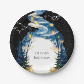 Magisches Woodland Geburtstag Pappteller (Vorderseite)