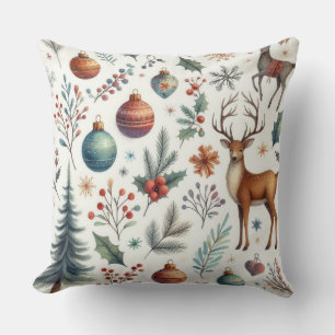 Magisches Woodland Weihnachten Kissen