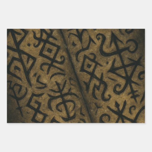 Magisches Wrapping Paper Flat Sheet Set 3 Geschenkpapier Set (Vorderseite 2)