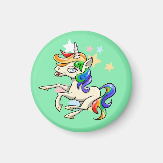 Magisches, wunderschönes Einhorn Magnet (Vorne)