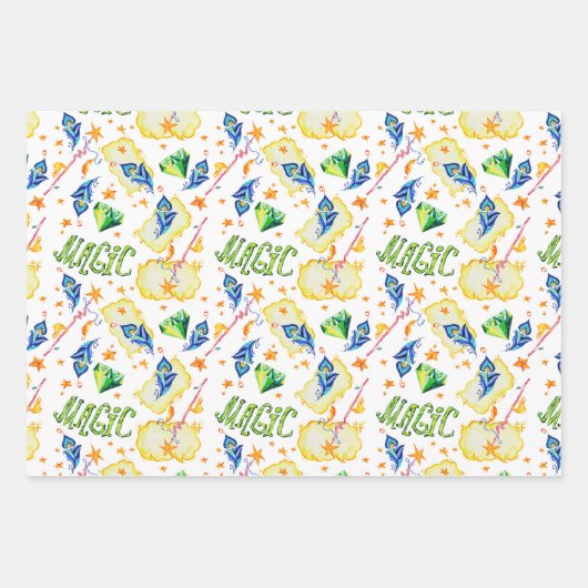 Magisches Zauberpapier-Set 3 Geschenkpapier Set (Vorderseite 2)