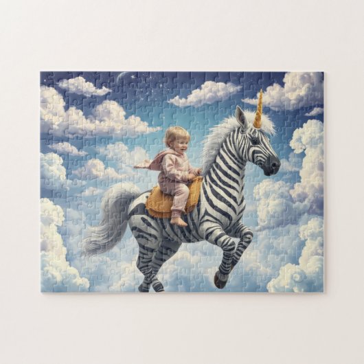Magisches Zebro Einhorn Puzzle (Horizontal)