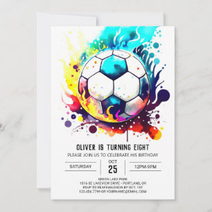 Magisches Ziel Online-Fußball Geburtstag Einladung