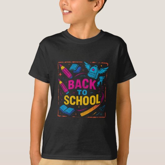 Magisches Zurück zur Schule - Fantasiedesign T-Shirt (Vorderseite)