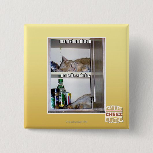 Magishun Kitteh Button (Vorderseite)