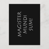Magister mundi sum postkarte (Vorderseite)