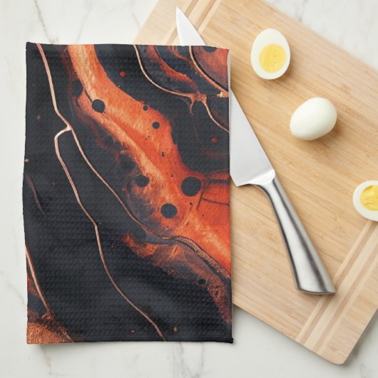 Magma Bloom Geschirrtuch (Viertel Falte)