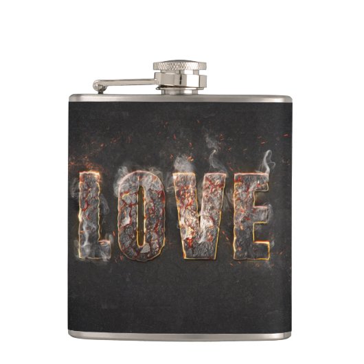 Magma-Effekt Flachmann (Vorderseite)