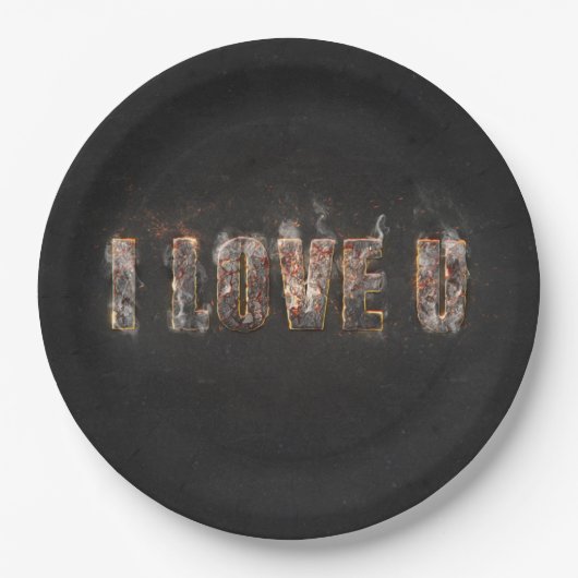 Magma-Effekt Pappteller (Vorderseite)