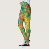 Magma im grünen und roten Spritzer des Amazonas Leggings (Links)