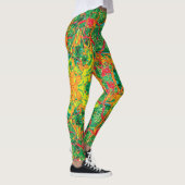 Magma im grünen und roten Spritzer des Amazonas Leggings (Rechts)