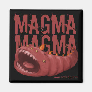 Magma-Wurm-Quadrat-Magnet Magnet