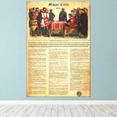 MAGNA CARTA 1215 - Englischer Text Leinwanddruck (Insitu (Holzboden))