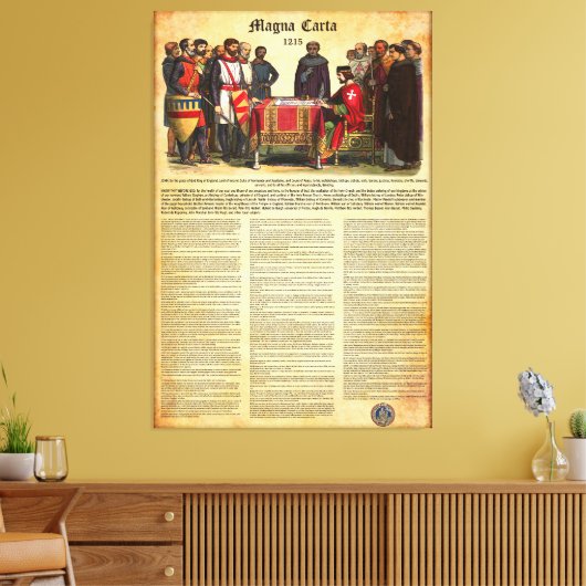 MAGNA CARTA 1215 - Englischer Text Leinwanddruck (Insitu (Wohnzimmer))