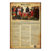 MAGNA CARTA 1215 - Englischer Text Poster (Vorderseite)