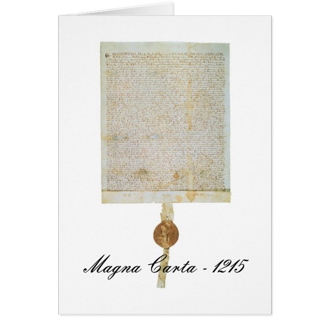 Magna Carta Libertatum - 1215 (Vorne)