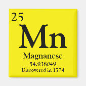 Magnanese Periodic Table Magnet (Vorne)