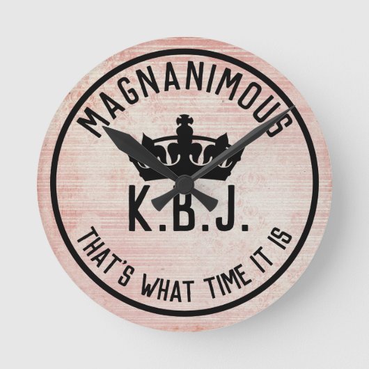 Magnanimous KBJ Commemorative Wall Clock Runde Wanduhr (Vorderseite)