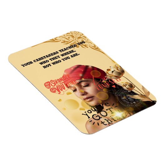 magneet met inspirerende tekst magnet (Rechte Seite)