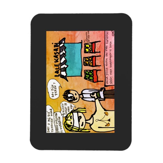 Magneet Vrouwe Justitia doet geen boodschappen Magnet (Vertikal)