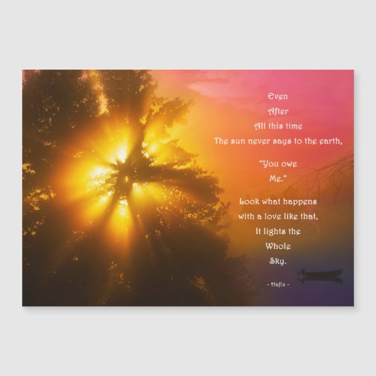 Magneetkaart met Hafiz - Even after all this time Magnetkarte (Vorderseite)