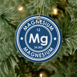 Magnesium Element Blue Keramik Ornament