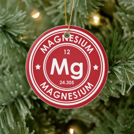 Magnesium Element Rote Keramik Ornament (Baum)