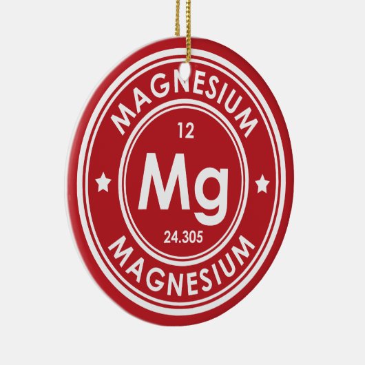 Magnesium Element Rote Keramik Ornament (Rechts)
