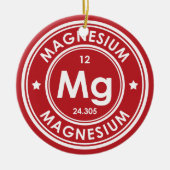 Magnesium Element Rote Keramik Ornament (Vorne)