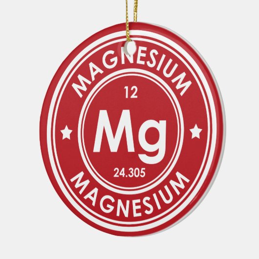 Magnesium Element Rote Keramik Ornament (Links)