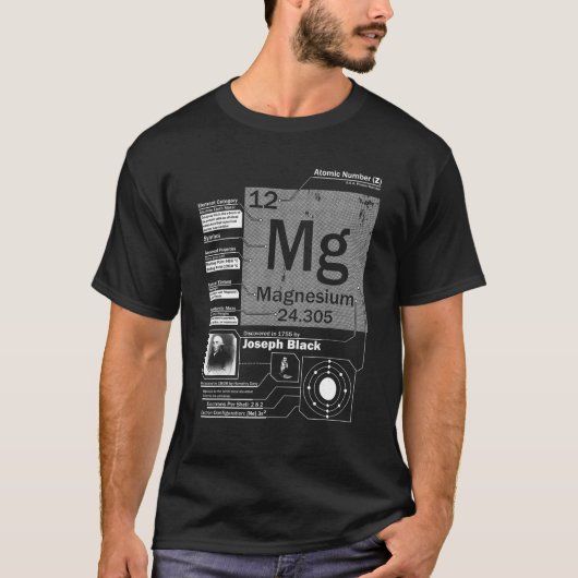 Magnesium Mg Element Atomnummer 12 Wissenschaft t  T-Shirt (Vorderseite)