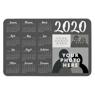 Magnet 2020 - 3 Benutzerdefinierte Fotos - Vorlage