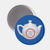 Magnet 2 1/2" - Bleibe Zuhause Teapot (Vorderseite/Rückseite)