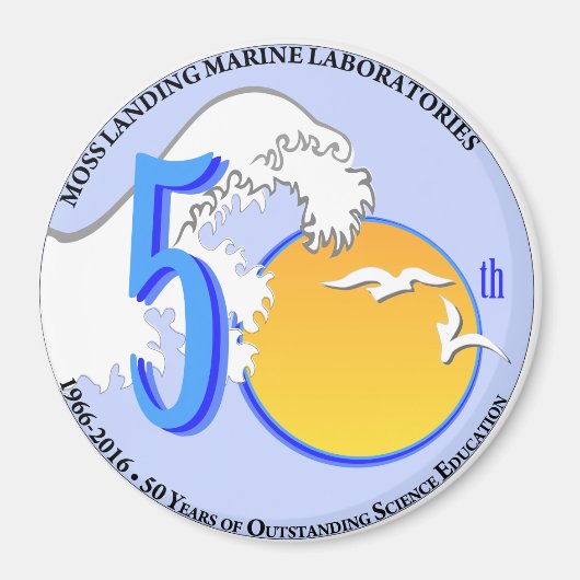 Magnet (3" rund): MLML 50. Welle/Sonne (Vorne)