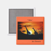 Magnet "Afrika"nach Orginalbild von Eva Borowski (Vorderseite/Rückseite)