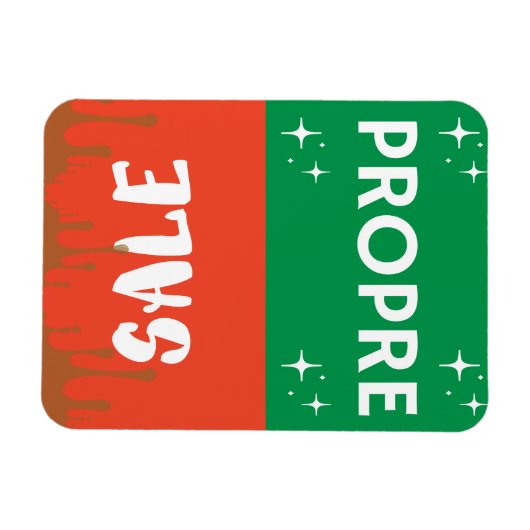 Magnet aimanté lave vaisselle en Français (Horizontal)