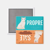 Magnet aimanté pour lave-vaisselle "propre sale" (Vorderseite/Rückseite)