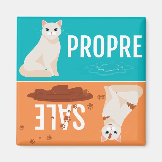 Magnet aimanté pour lave-vaisselle "propre sale" (Vorne)