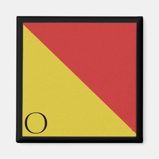 Magnet Alphabet Letter O der nautischen Flagge (Vorne)
