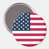 Magnet American Flag Round (Vorderseite/Rückseite)