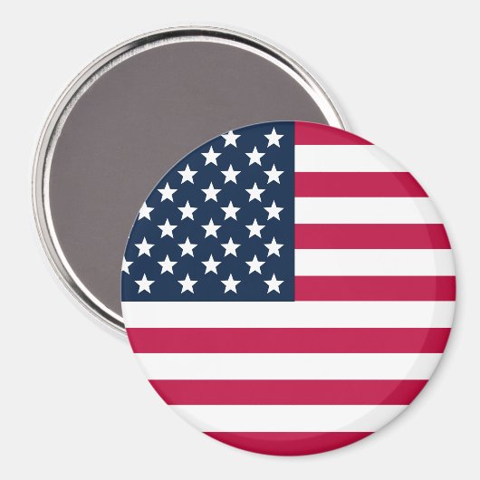 Magnet American Flag Round (Vorderseite/Rückseite)
